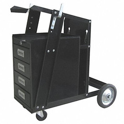 Westward Welding Cart with Drawers, 1 Shelf,Steel 19D984