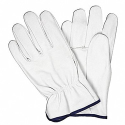 Mcr Safety Leather Gloves,White,XL,PK12 3603XL