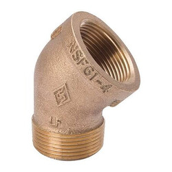 Sim Supply 45 Street Elbow, Brass, 1/4 in, NPT  22UL11