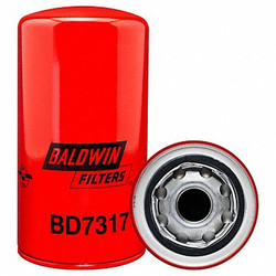 Baldwin Filters Spin-On,1" Thread ,7-1/8" L BD7317
