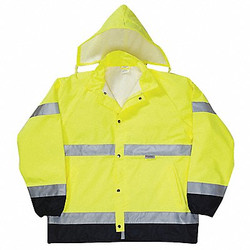 Occunomix Hi-Viz Rainwear Jacket, Yellow, 5XL LUX-TJR-Y5X