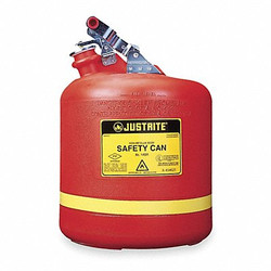 Justrite Type I Safety Can,5 gal.,Red,16In H  14561