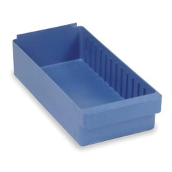 Quantum Storage Systems Drawer Bin,Blue,Polystyrene,4 5/8 in QED606BL