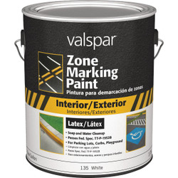 Valspar 1 Gal. White Latex Traffic & Zone Marking Paint 024.0000135.007