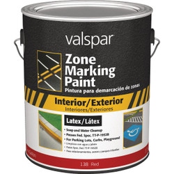 Valspar 1 Gal. Red Latex Traffic & Zone Marking Paint 024.0000138.007