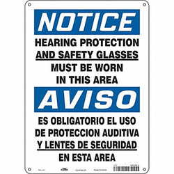 Condor Safety Sign,14 inx10 in,Polyethylene 466F83