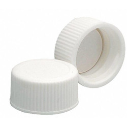 Wheaton Cap,22 mm Dia,White,PK200 242218