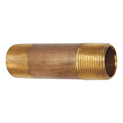 Sim Supply Nipple,Red Brass,1 1/2 x 3 1/2 In  467-035X