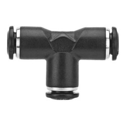 Aignep Usa Union Tee,Composite,45/64" Hex,12mm Tube 55222-12-1/4