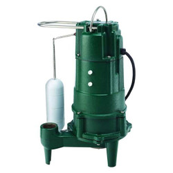 Zoeller Grinder Pump, 15 ft, Single, 115V AC 807-0001