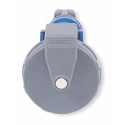 Hubbell Wiring Device-Kellems WT Pn&Slv Connctr,30 A,IEC;Blue,3Pl HBL430C9W