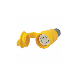 Hubbell Wiring Device-Kellems WT LckCon,Strt;20 A;Yllw,Elstmr,Non-NEMA HBL27W09