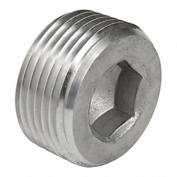 Calbrite Threaded Plug,SS,Overall L 1 5/16in S61000CSHP