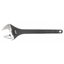 Westward Adj. Wrench,CV Steel,Black Phosphate,15" 31D017