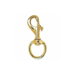 Annin Flagmakers Snap Hook,3 5/8 in,Brass,Gold 802710