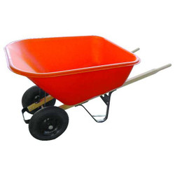 Westward Wheelbarrow,Poly,8 Cu. Ft.,Pneumatic 10G165