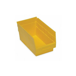 Quantum Storage Systems Shelf Bin,Yellow,Polypropylene,6 in QSB202YL