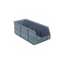 Quantum Storage Systems Shelf Bin,Gray,Polypropylene,7 in SSB483GY