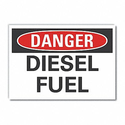 Lyle Diesel Danger Rflctv Label,10inx14in LCU4-0338-RD_14X10