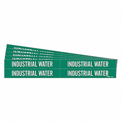 Brady Pipe Marker,Industrial Water,PK5  7163-4-PK