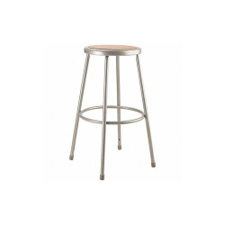 National Public Seating Round Stool,Welded Tube Leg,Gray,30"H 6230