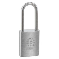 Best Padlock, 7/8 in,Rectangle,Silver  41B770L