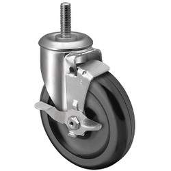 Colson Stem Caster,5"dia,Polypropylene,250lb 2.05254.55 BRK1
