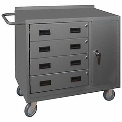 Durham Mfg Mobile Cabinet Bench,Steel,36" W,18" D  2211-95