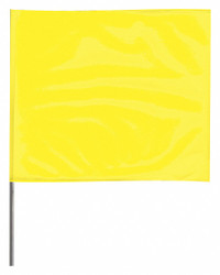 Sim Supply Marking Flag,18", Glo Yellow,PVC,PK100  2318YG-200