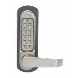 Kaba Push Button Lock,Passage,Satin Stainless LD4724832D41