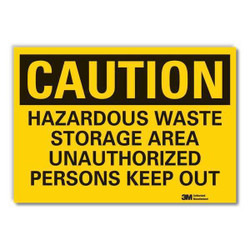 Lyle Hzrdous Waste Caution Rflct Lbl,10x14in LCU3-0448-RD_14x10