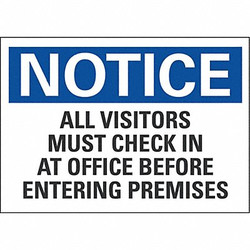 Lyle Notice Sign,10in x 14in,Non-PVC Polymer LCU5-0272-ED_14x10