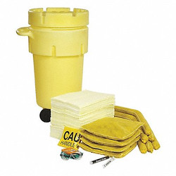 Spilltech Spill Kit,Wheeled Drum,Chemical/Hazmat SPKHZ-50-WD