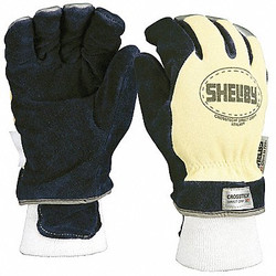 Shelby Firefighters Gloves,XL,Cowhide Lthr,PR 5284XL
