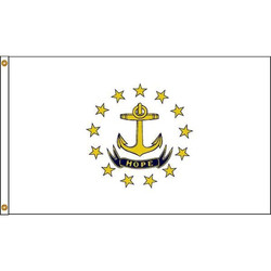 Nylglo Rhode Island Flag,5x8 Ft,Nylon 144780