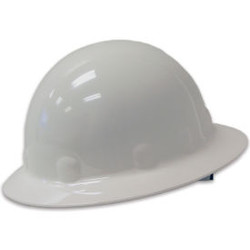 Honeywell Fibre-Metal Full Brim Hard Hat Ratchet Suspension White HDPE E1 Series