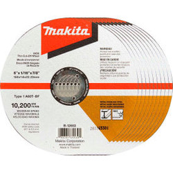 Makita INOX Thin Cut-Off Wheel 60 Grit Type 1 6"" Dia x 1/16""T x 7/8"" Cntr Hol