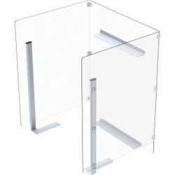 Global Industrial Clear Plastic Protective Shield For Mobile Computer PC Cart 69