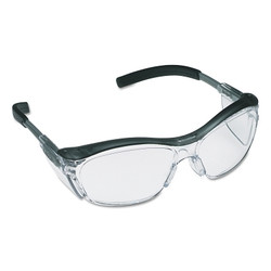 Nuvo Safety Eyewear, Clear Lens, Anti-Fog, HC, Translucent Gray Frame, Nylon