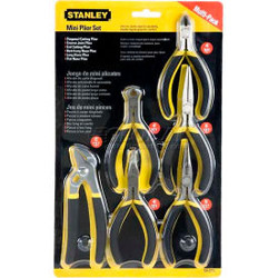 Stanley 84-079 6 Piece Basic Miniature Plier Set (Long Nose Diagonal Tongue & Gr