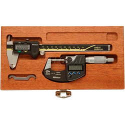 Mitutoyo 64PKA076B Digimatic 2-Piece Caliper & Micrometer Tool Kit (500-196-30 &