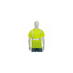 OccuNomix Standard Wicking Birdseye Class 2 T-Shirt W/ Pocket Hi-Vis Yellow M LU