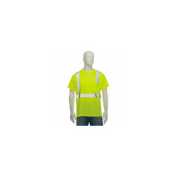 OccuNomix Standard Wicking Birdseye Class 2 T-Shirt W/ Pocket Hi-Vis Yellow S LU