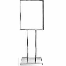 22"" x 28"" Bulletin Sign Holder w/ Extra-Heavy Raised Base - Chrome