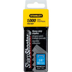 Stanley TRA706T Heavy-Duty Narrow Crown Staples 3/8"" 1000 Pack