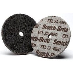 3M Scotch-Brite EXL Unitized Wheel 3"" x 1/4"" x 1/4"" Aluminum Oxide 2A MED