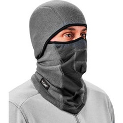Ergodyne N-Ferno 6823 Balaclava Face Mask Wind-Proof Hinged Gray