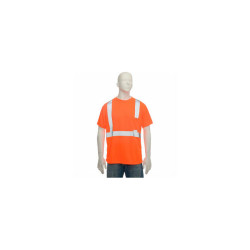 OccuNomix Standard Wicking Birdseye Class 2 T-Shirt W/ Pocket Hi-Vis Orange XL L