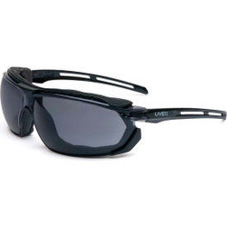 Uvex Tirade S4041 Safety Glasses Gloss Black Frame Gray Lens Anti-Fog