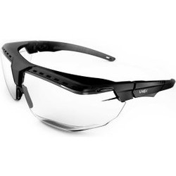 Uvex Avatar S3850 OTG Safety Glasses Black Frame Clear Lens Scratch-Resistant